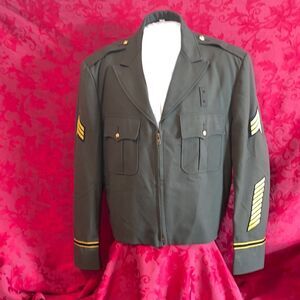 Genuine Fechheimer Army‎ Class A Ike Jacket 100% Wool Sergeants Chevron Stripes